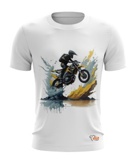 Motor Baskılı  Penye Tişört